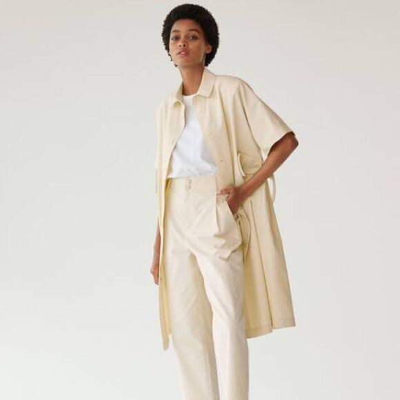 Mango Jeans culotte high waist Pastel Yellow - Picture 3 of 10